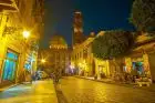 El Moez Street Cairo illuminated at night, open-air museum of Islamic art